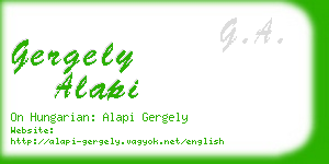 gergely alapi business card
